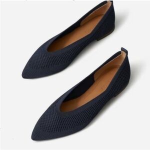 Everlane The 40 Hour flat in Reknit Black Pointed Size 5.5